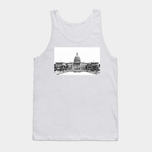 UNITED STATES CAPITOL (west front) - INK PAINTING .1 Tank Top